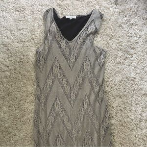 Harlow cocktail dress fringe hem lace